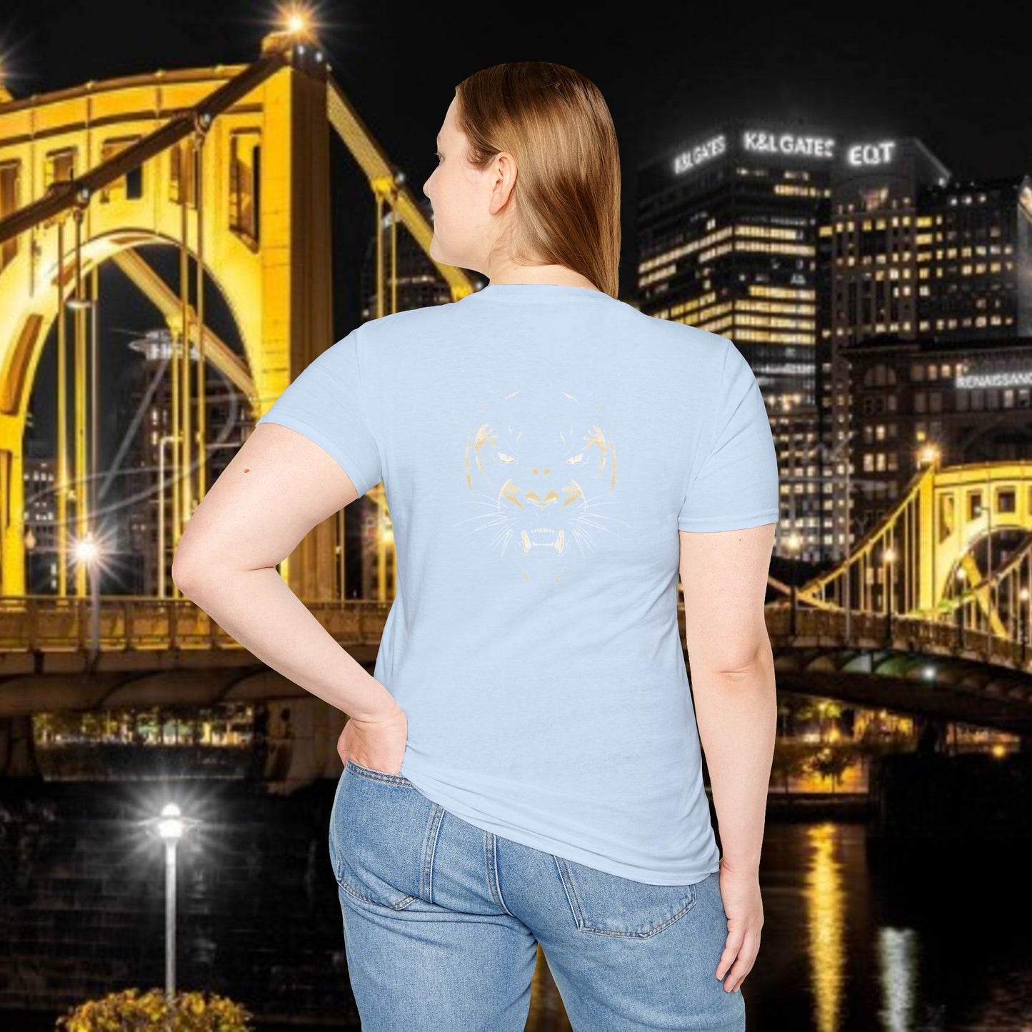 Pittsburgh Softstyle Tee, Unisex Graphic T-Shirt, Casual Wear, Sports Fan Apparel, Gift for Him/Her