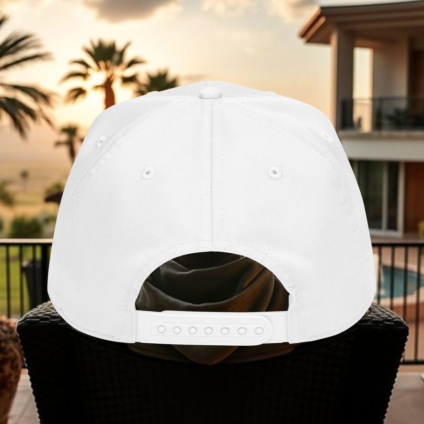 The Wing Man White Mid Profile Baseball Cap