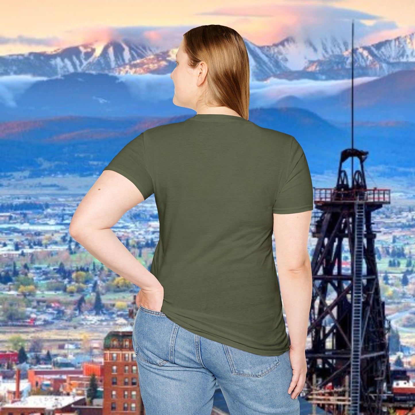 Butte, America Unisex Softstyle T-Shirt - Cozy Apparel for Locals, Travel Souvenir, Gift Idea, Casual Wear, Adventure Tee