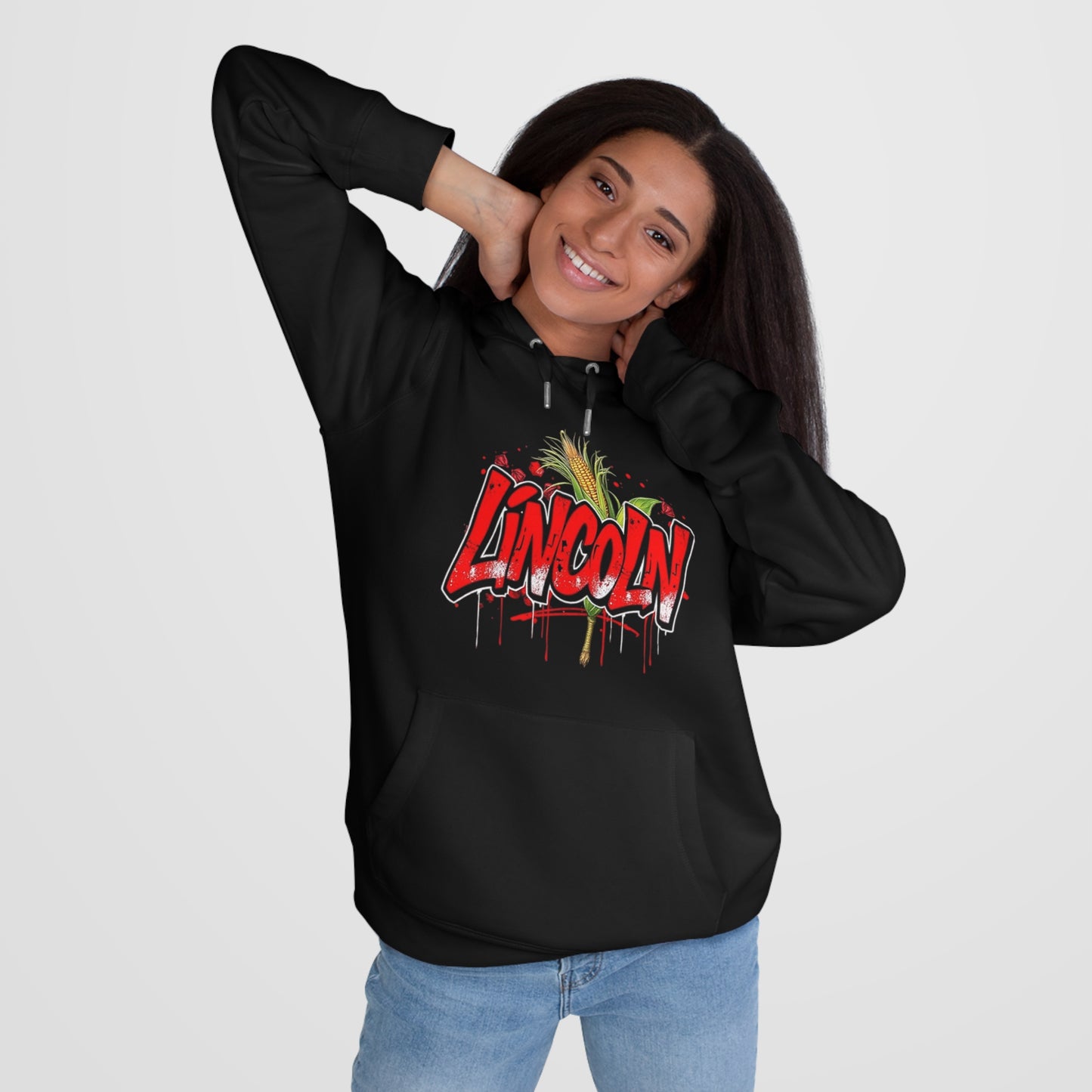 Lincoln Graffiti Hoodie — King Design Streetwear Pullover