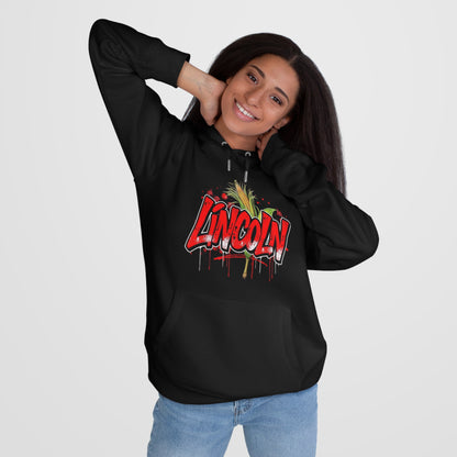 Lincoln Graffiti Hoodie — King Design Streetwear Pullover