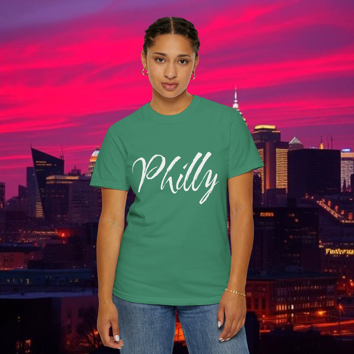 Philly Script T-Shirt — Handwritten City Pride Tee, Ultra Soft and Comfortable T-Shirt for any gameday.