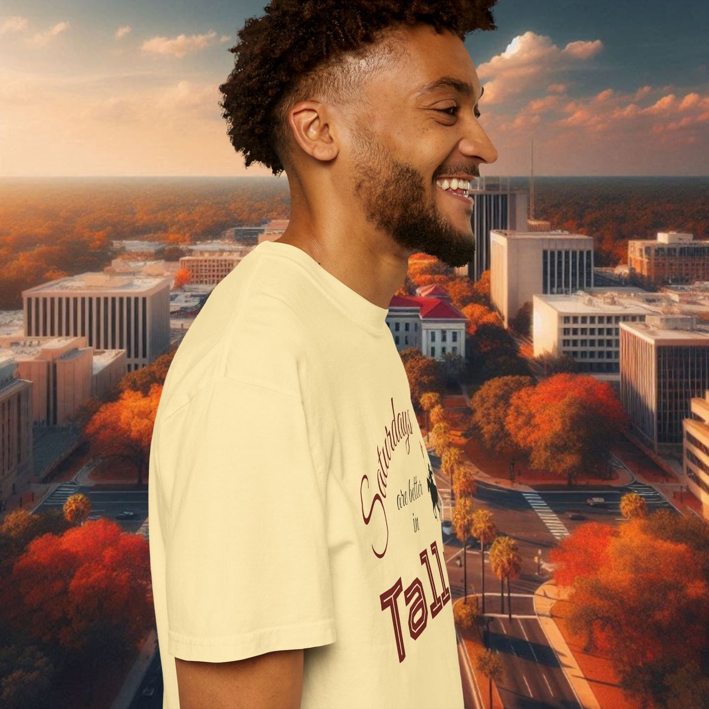 Saturday's Better in Tally Unisex T-Shirt - Casual Wear, College Football, Tailgate Shirt, Gift for Fans, Homecoming Apparel