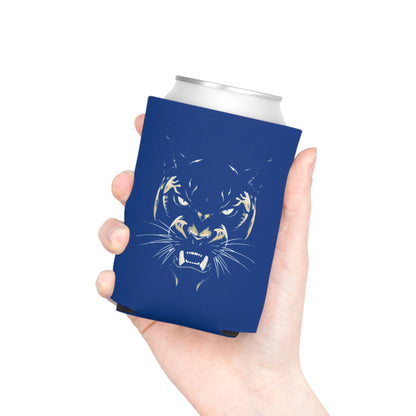 Panther Silhouette Can Cooler, Drink Sleeve, Beverage Insulator, Game Day Accessory, Party Favor, Sports Team Gear