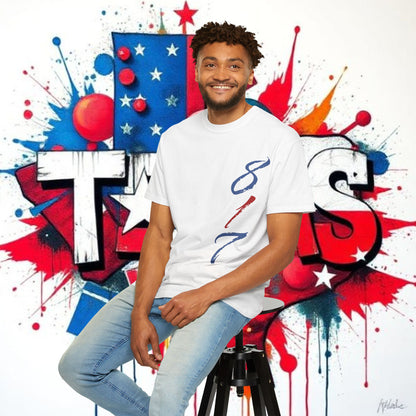 Texas 817 Graphic T-Shirt — Red, White & Blue State Pride Tee, Arlington Texas, Soft-Style T-Shirt, Perfect for Gameday
