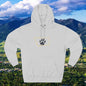 Bobcat Paw Print Fleece Hoodie, Cozy Sweatshirt, Casual Outdoor Wear, Unique Gift for Cat Fans, Montana State Fans