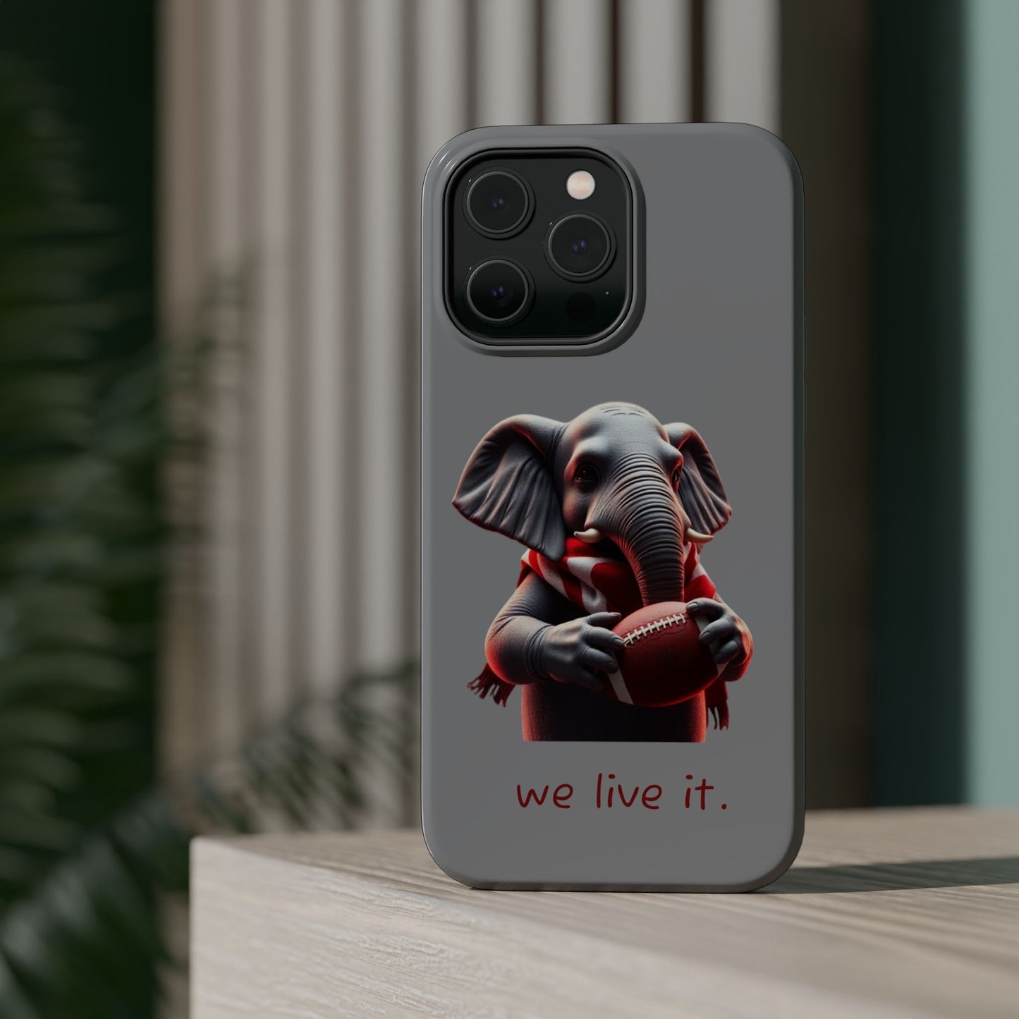 Elephant Football Case - Impact-Resistant Phone Cover, Unique Gift for Sports Lovers, Animal Case for Kids, Fun Accessories, Durable