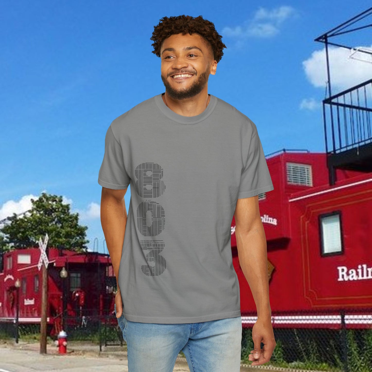 Rooster Graphic T-Shirt — Vertical '803' Design & Bold Red Rooster