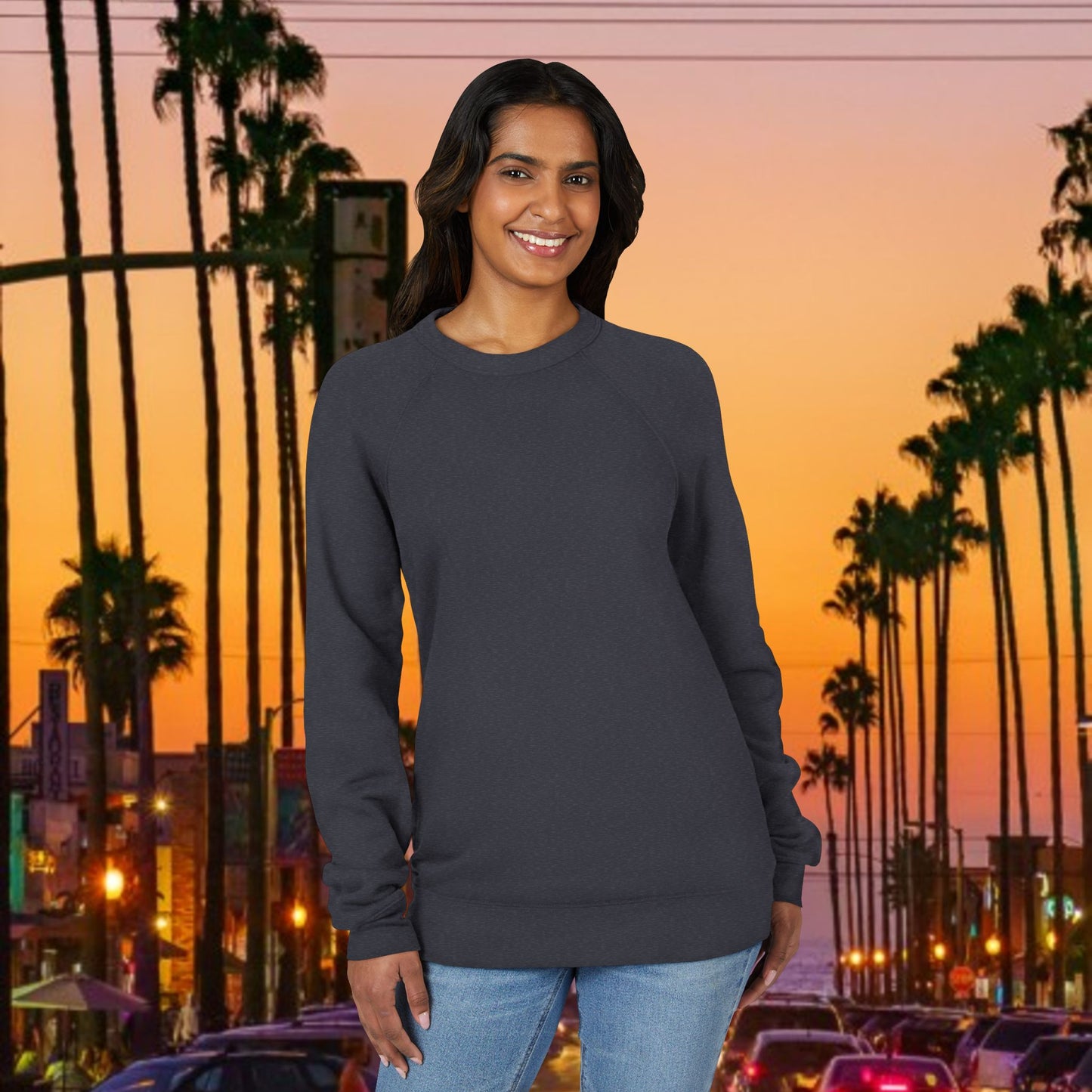 LA Script Raglan Sweatshirt, Super Soft Material and Comfortable Stylish Fit