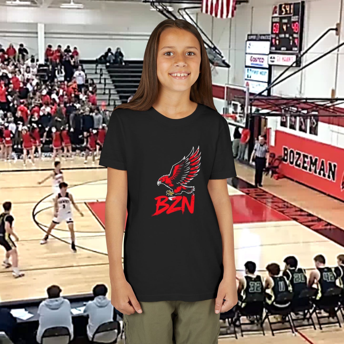Bozeman Hawk Youth Tee - Perfect for School, Sports, or Everyday Wear, Kid's Apparel, Graphic Tee, Gifts for Young Hawk Fans