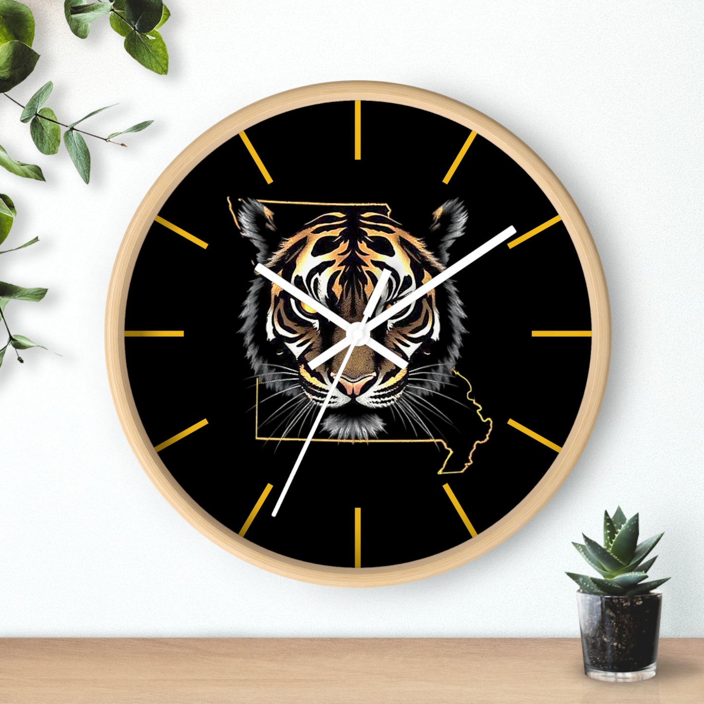 Tiger Wall Clock - Perfect for Missouri Residents, Home Decor, Gifts, and Unique Accents