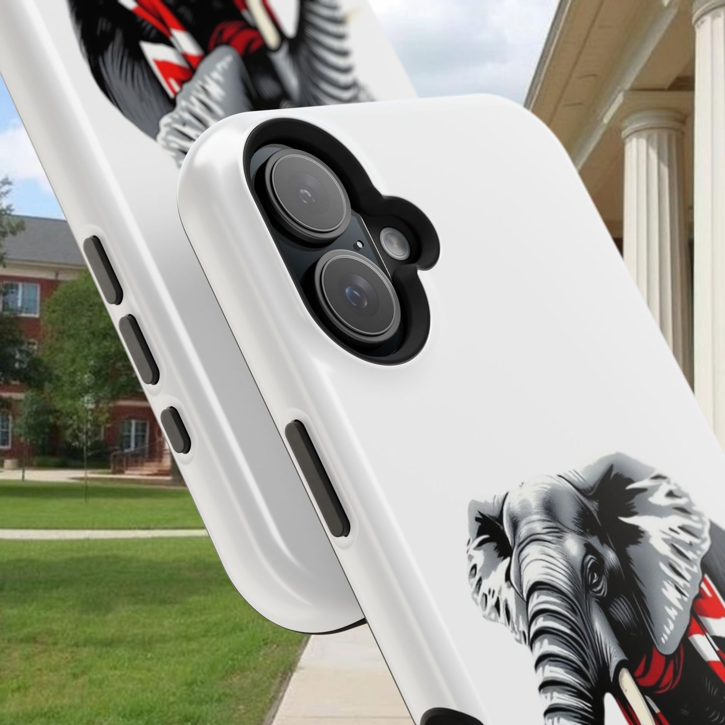 Vibrant Elephant Tough Cases - Unique Phone Case, Wildlife Lover Gift, Sports Team Accessory, Trendy Phone Cover, Fun Animal Design