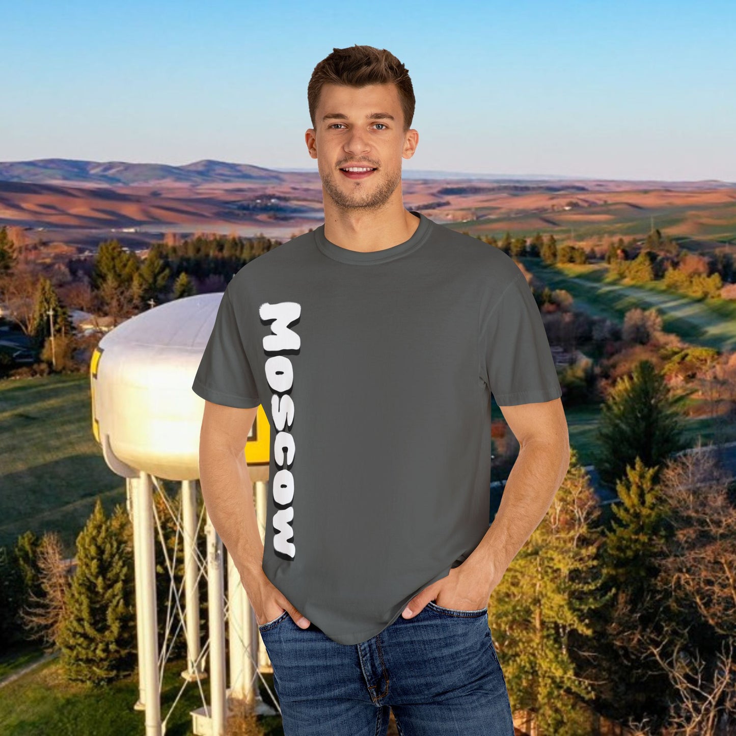 Moscow Idaho Graphic Tee, Unisex T-shirt, Gift for Travelers, Home State Apparel, Casual Wear, Summer Style