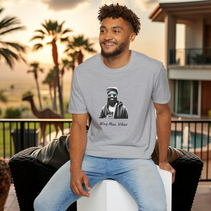 Wing Man Vibes Unisex T-Shirt, Angel Wings Tee, Gift for Him, Graphic Tee, Casual Shirt, Mens Top